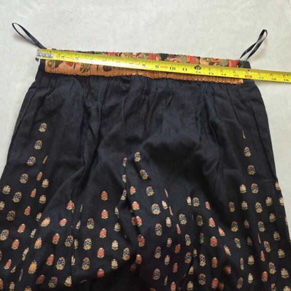 New L Ranna Gill x Anthropologie tiered wide-leg pants in black pattern - Picture 9 of 10